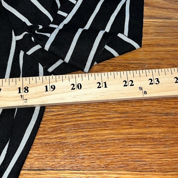 Bergdorf Goodman Adele Simpson vintage midi dress striped black white size 14 - Picture 5 of 7